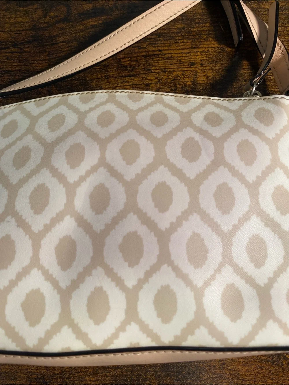 kate spade Cream and Tan Ikat Crossbody Bag